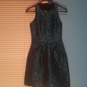 Anthropologie Tabitha teal & black cocktail dress